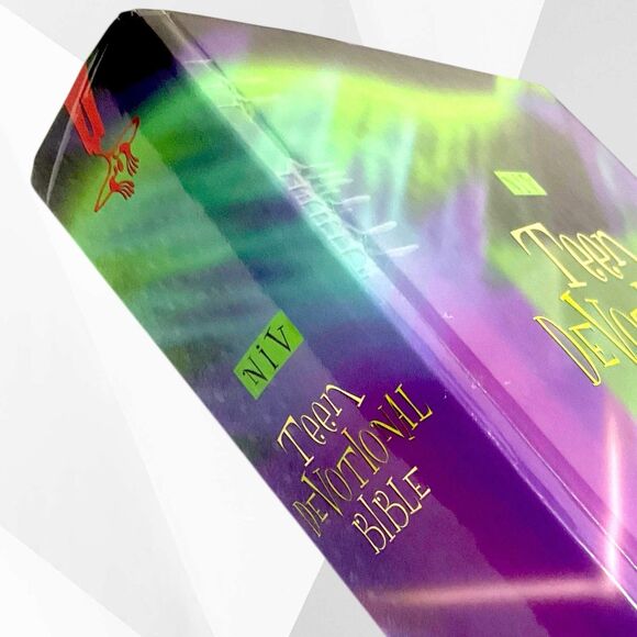 Vintage 1999 NIV Teen Devotional Bible Hardcover Zondervan Devotions by Teens - Picture 2 of 16